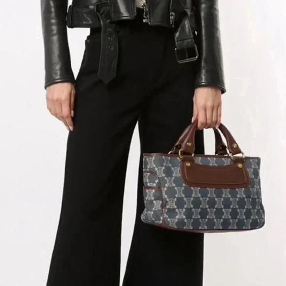 Celine Boogie Bag Denim and Leather Excellent Condirion - Picture 6 of 15